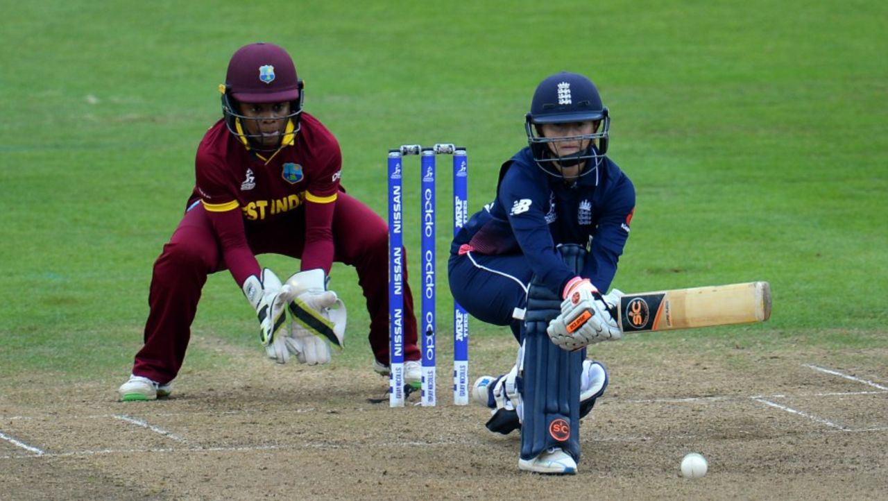 Fran Wilson brought out the reverse sweep early, England v West Indies, Women's World Cup, Bristol, July 15, 2017
