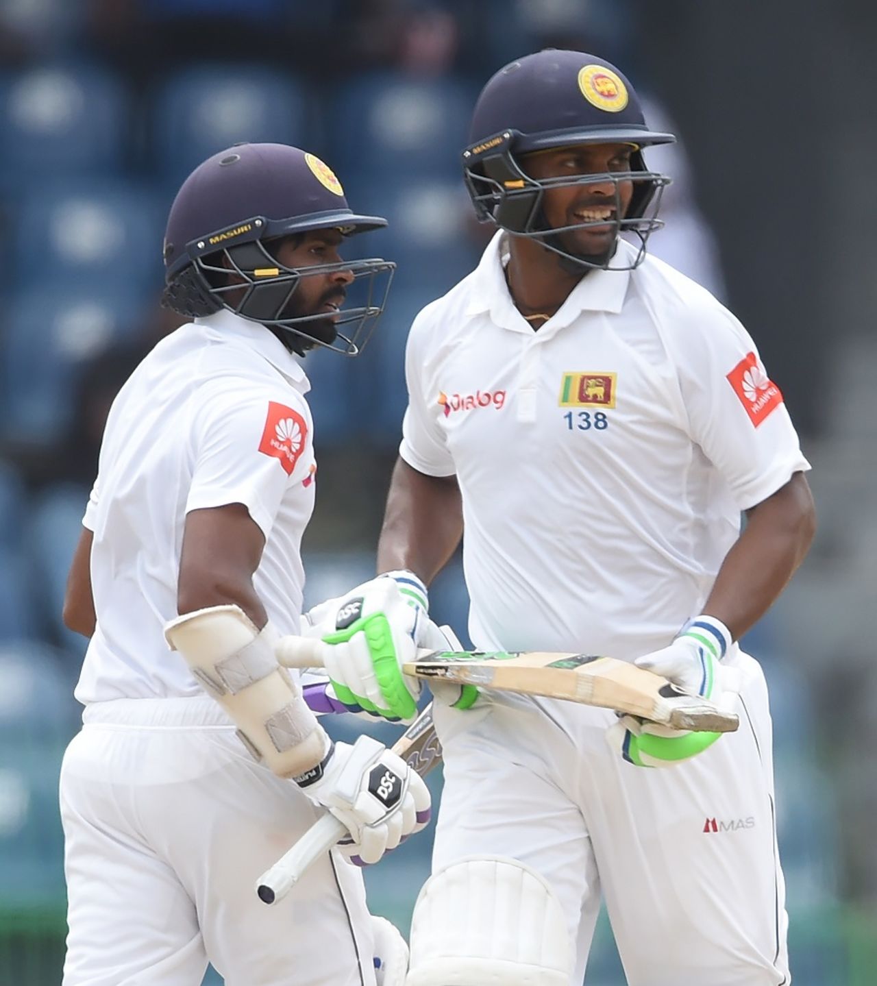 Niroshan Dickwella and Asela Gunaratne added 121 for the sixth wicket, Sri Lanka v Zimbabwe, only Test, 5th day, Colombo, July 18, 2017