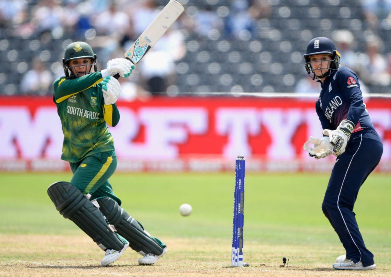 Mignon du Preez lifted South Africa with a fighting half-century, England v South Africa, Women's World Cup semi-final, Bristol, July 18, 2017