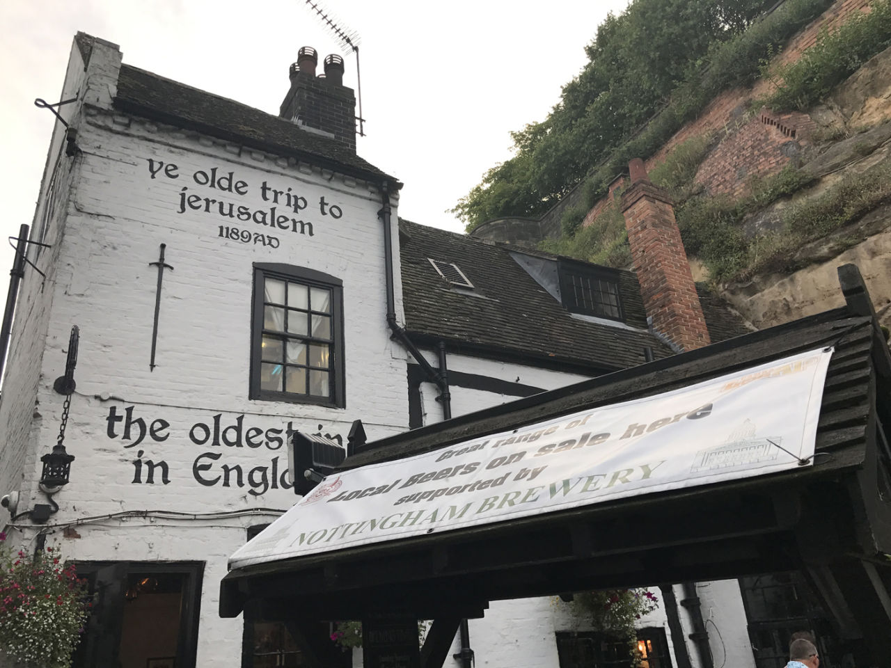 Ye Olde Trip to Jerusalem, which claims to be the oldest pub in England, Nottingham, July 15, 2017