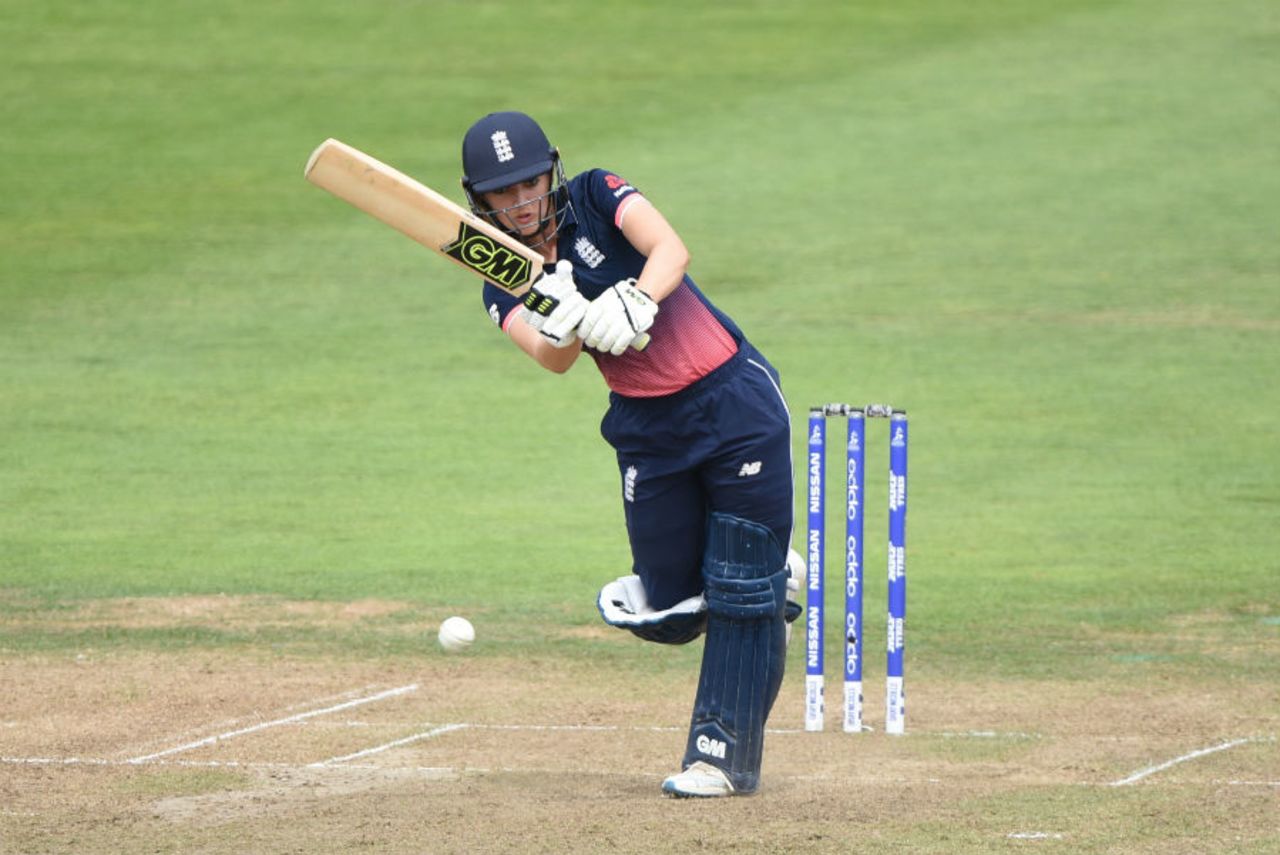 Sarah Taylor is superbly balanced as she flicks to midwicket, England v South Africa, Women's World Cup semi-final, Bristol, July 18, 2017
