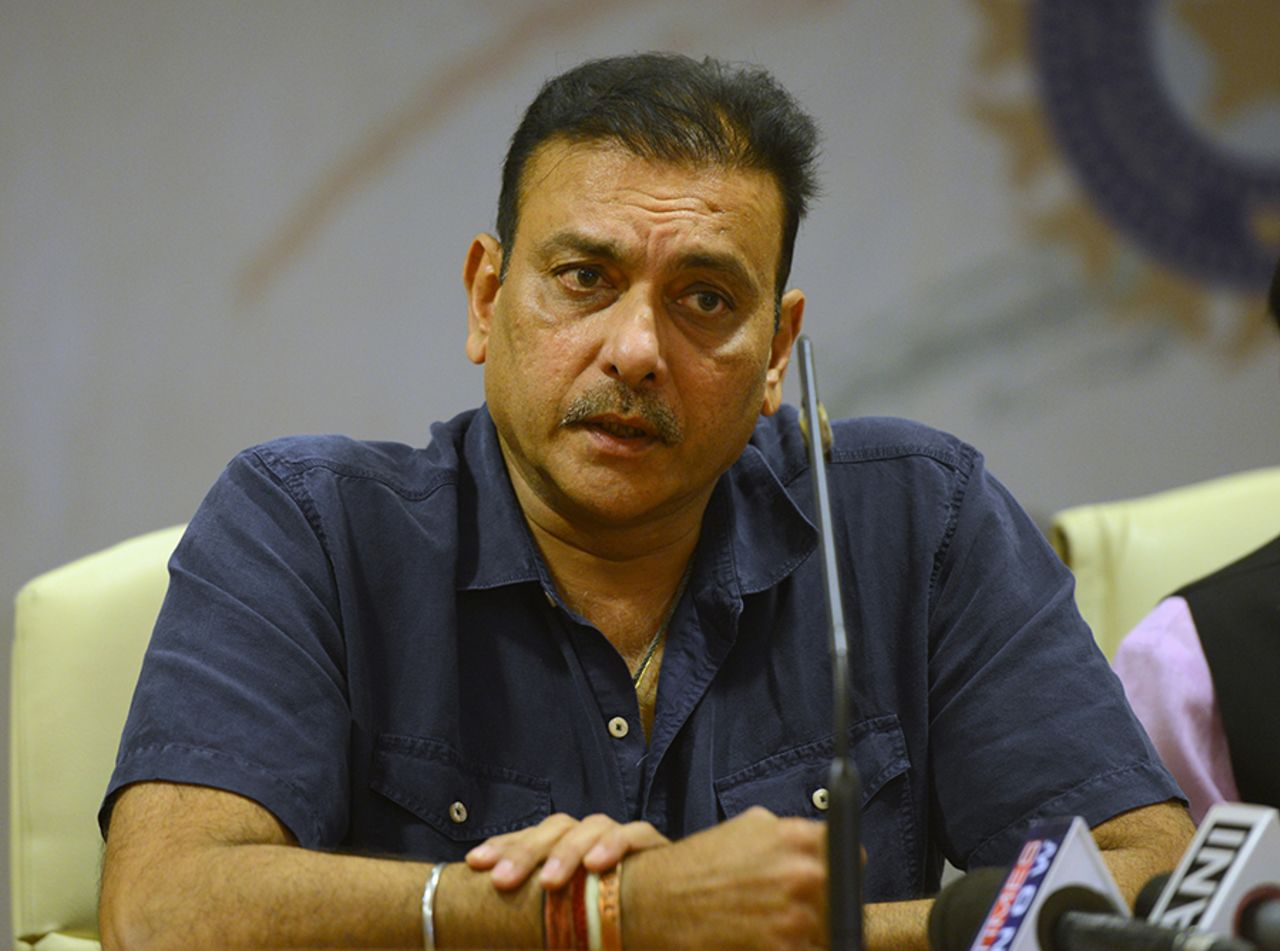 Ravi Shastri addresses a press conference days after being appointed India coach, Mumbai, July 18, 2017