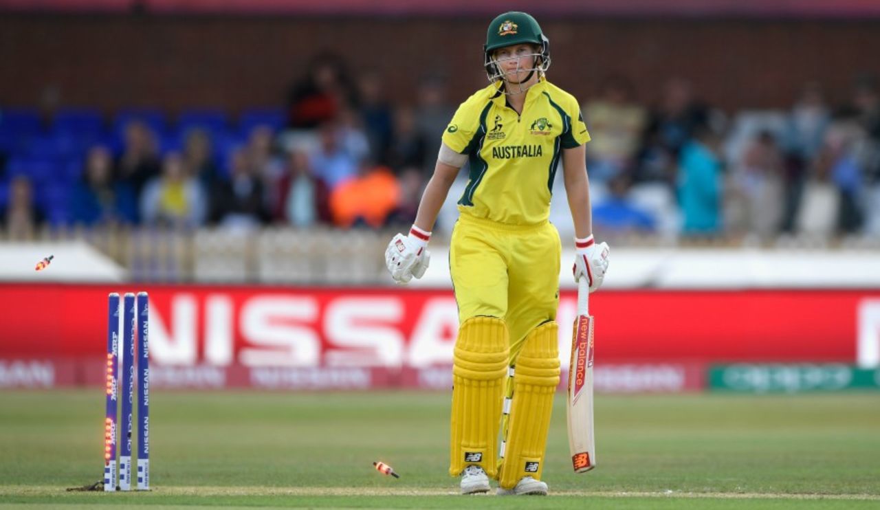 Meg Lanning was undone by an unplayable delivery, Australia v India, Women's World Cup, semi-final, Derby, July 20, 2017