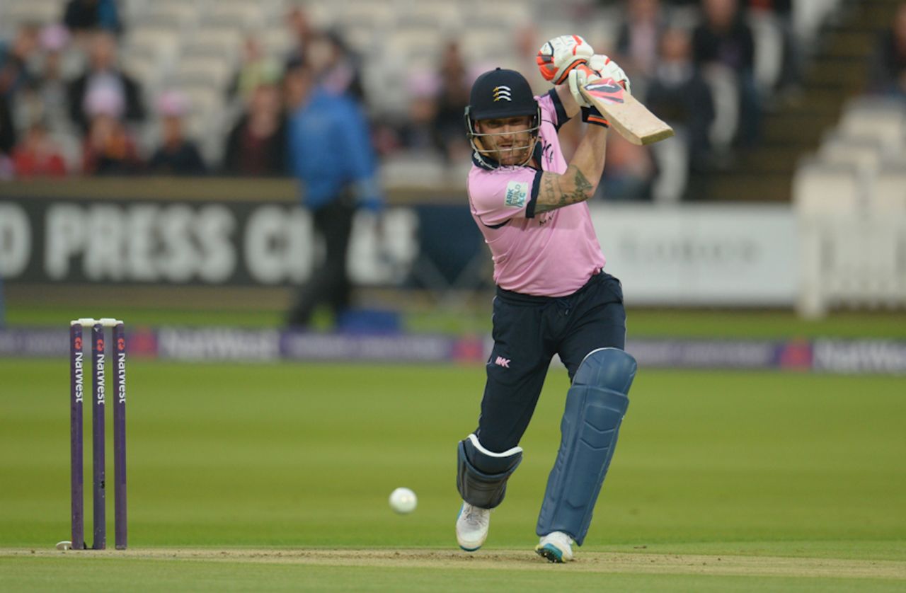 Brendon McCullum in action, Middlesex v Somerset, NatWest Blast, South Group, June 23, 2017