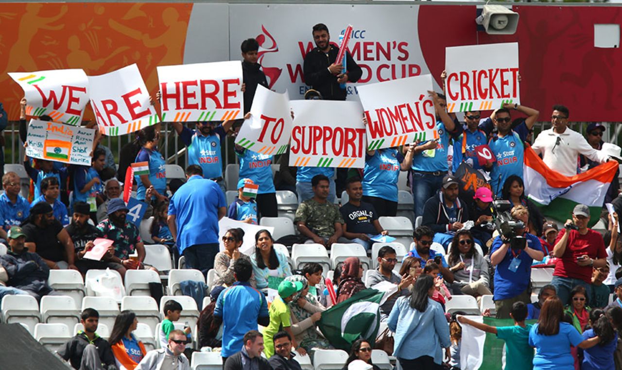 There was plenty of support as India took on Pakistan, India v Pakistan, Women's World Cup 2017, Derby, July 2, 2017