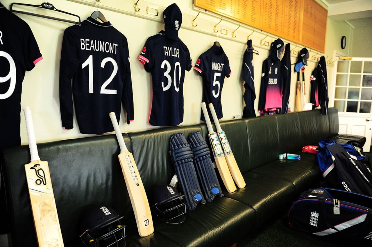 The seating order in the English dressing room, England v India, Women's World Cup, Final, London, July 23, 2017