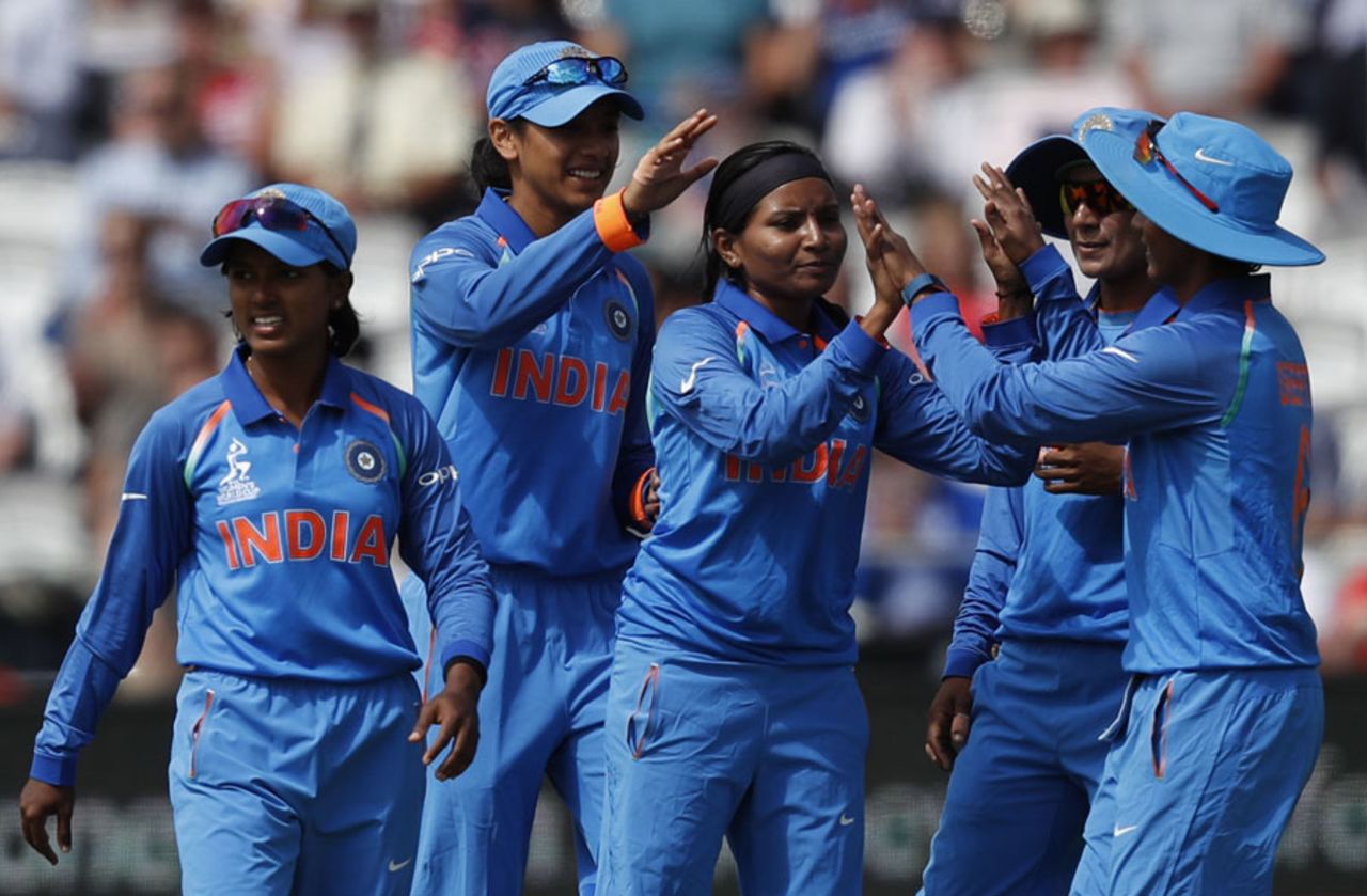 Rajeshwari Gayakwad claimed the first wicket to fall, England v India, Women's World Cup final 2017, Lord's, July 23, 2017