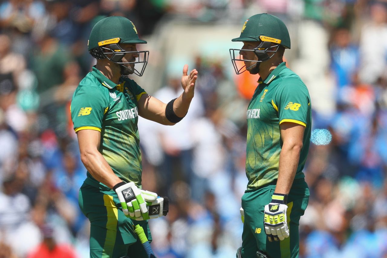 Faf du Plessis and David Miller discuss their embarrassing mix-up, South Africa v India, Champions Trophy, The Oval, June 11, 2017
