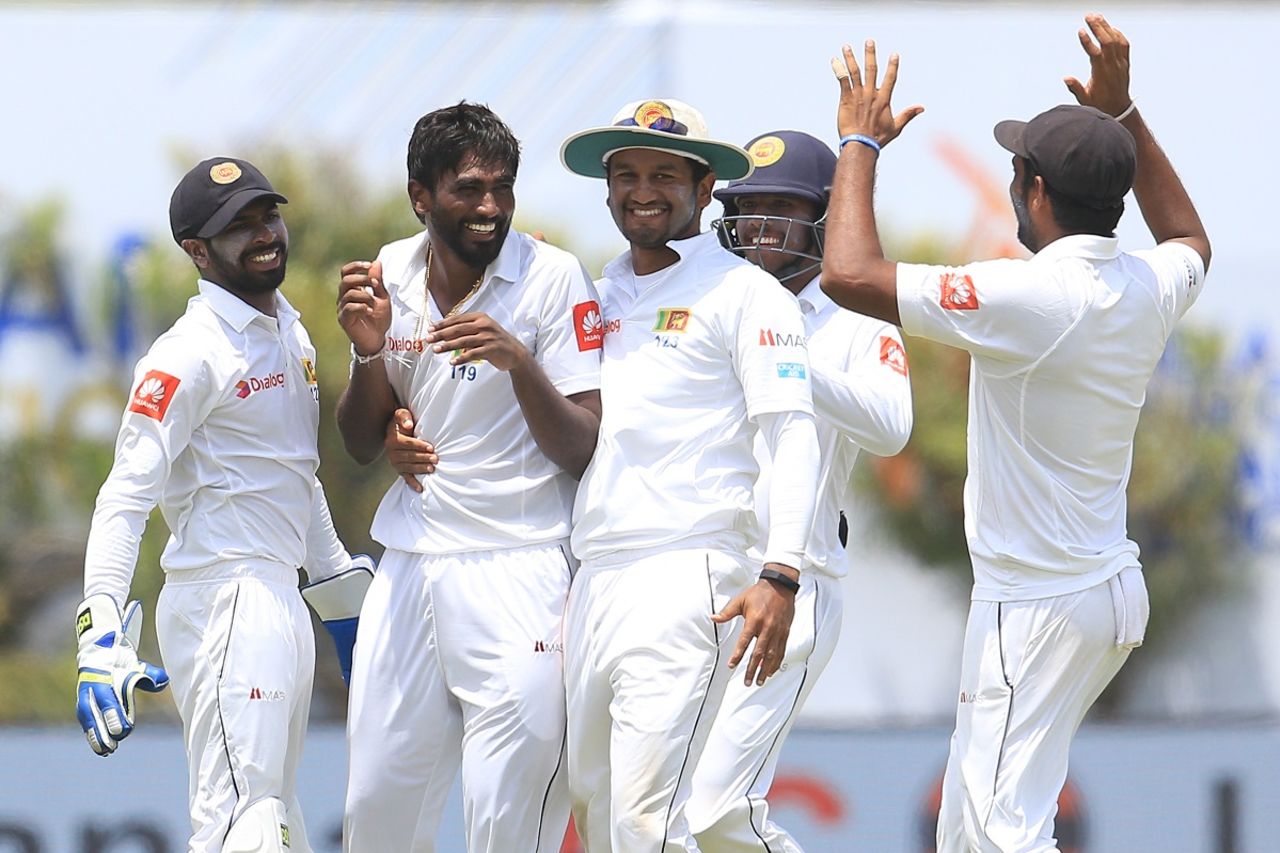 Nuwan Pradeep claimed his maiden five-wicket haul, Sri Lanka v India, 1st Test, Galle, 2nd day, July 27, 2017