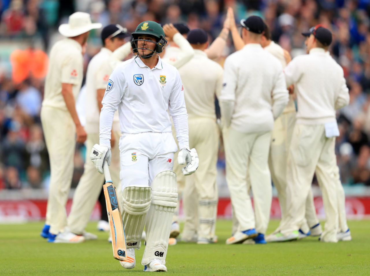 Quinton de Kock walks off after making 17, England v South Africa, 3rd Investec Test, The Oval, 2nd day, July 28, 2017
