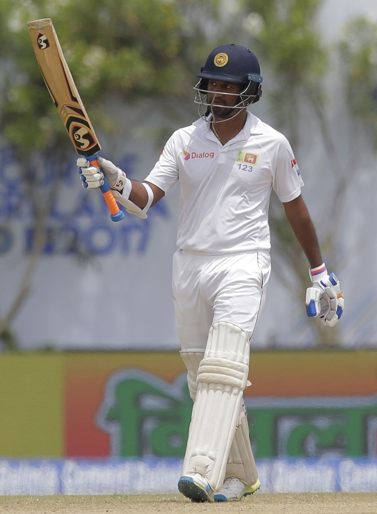 Dimuth Karunaratne made a fluent fifty, Sri Lanka v India, 1st Test, Galle, 4th day, July 29, 2017