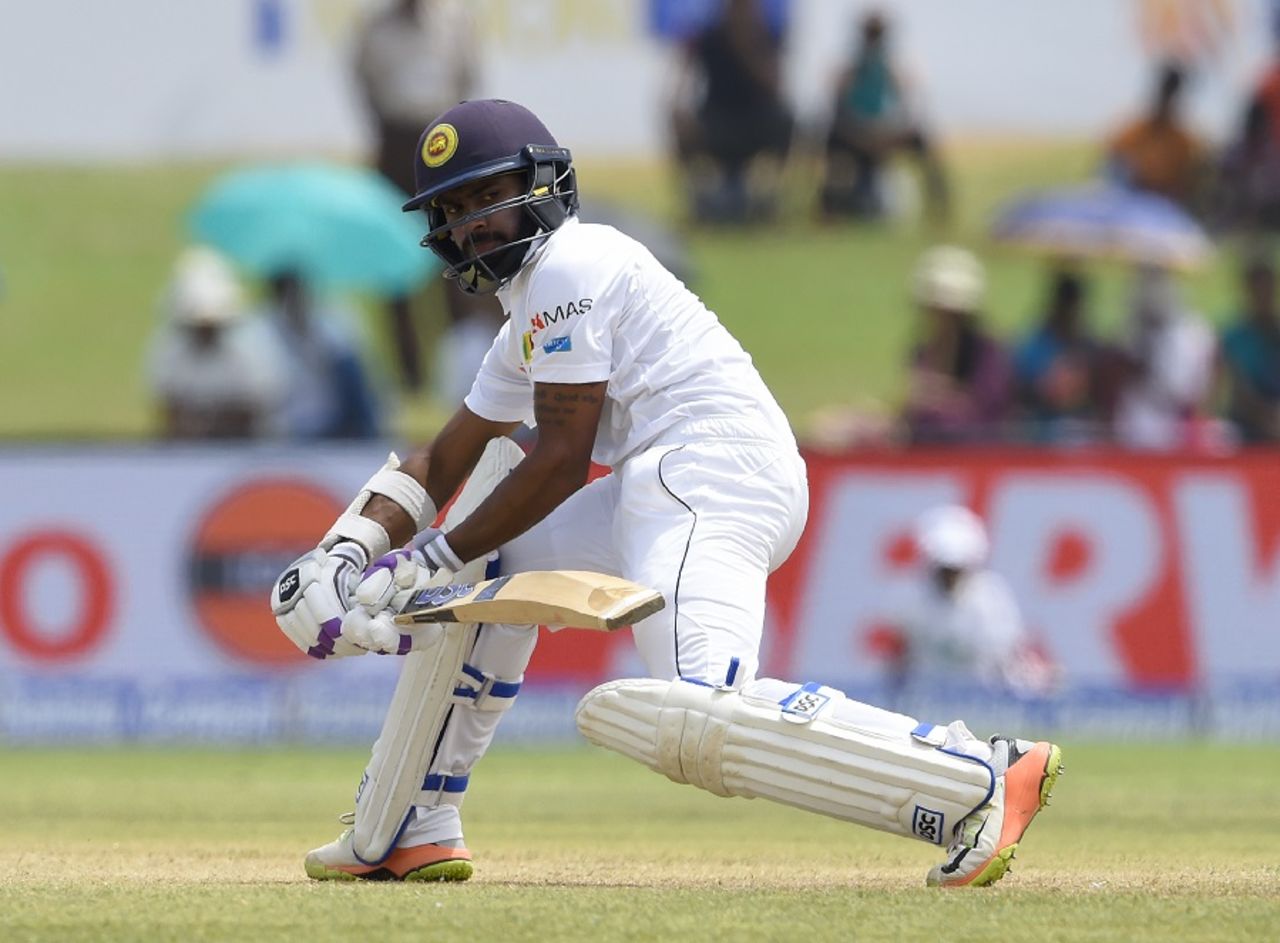 Niroshan Dickwella counterattacked with inventive shots, Sri Lanka v India, 1st Test, Galle, 4th day, July 29, 2017