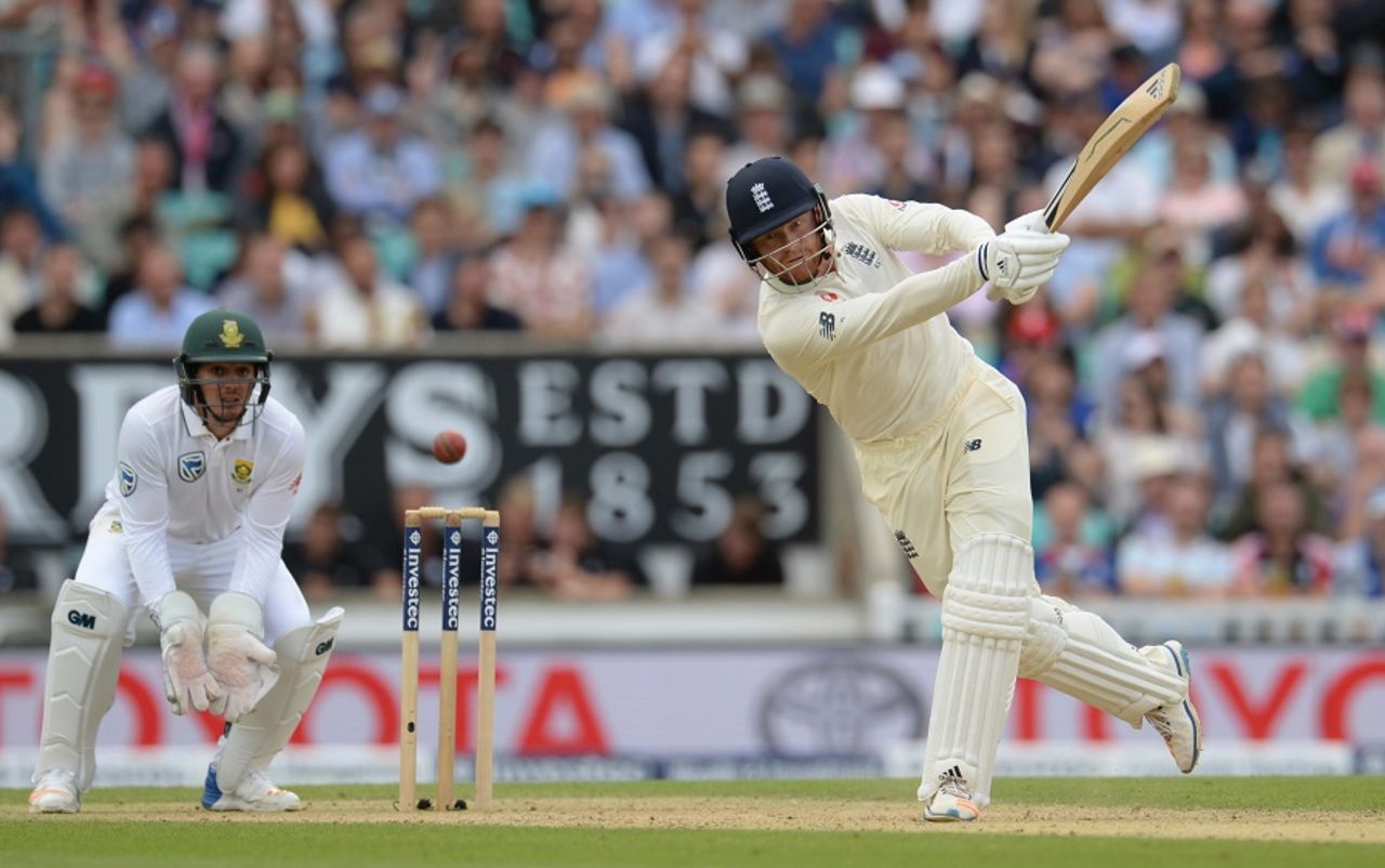 Jonny Bairstow shored up England's lead with a brisk half-century, England v South Africa, 3rd Investec Test, The Oval, 4th day, July 30, 2017 