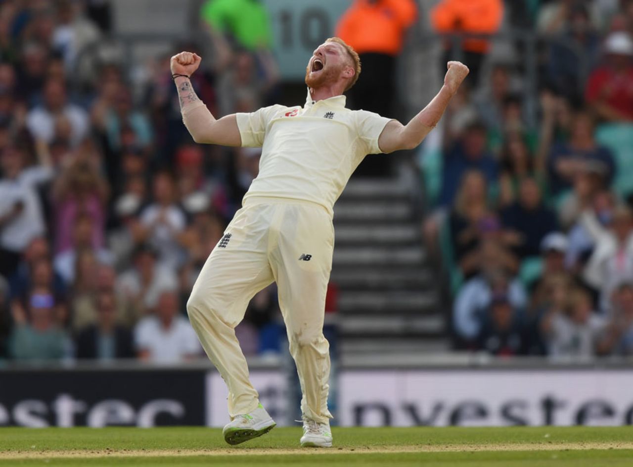 Ben Stokes roars after taking two in two, England v South Africa, 3rd Investec Test, The Oval, 4th day, July 30, 2017 