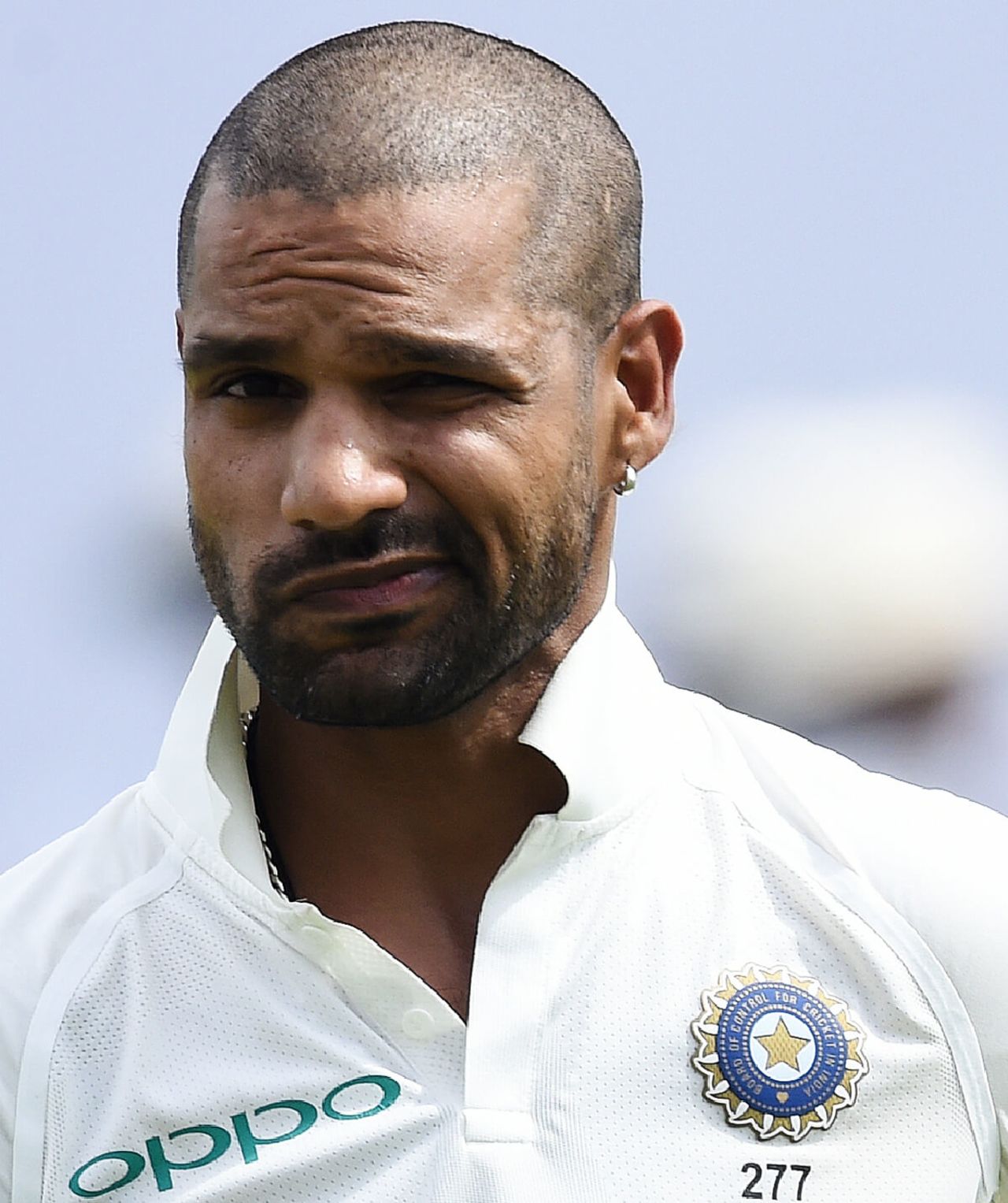 Shikhar Dhawan makes a face after being dismissed, Sri Lanka v India, 1st Test, Galle, 1st day, July 26, 2017