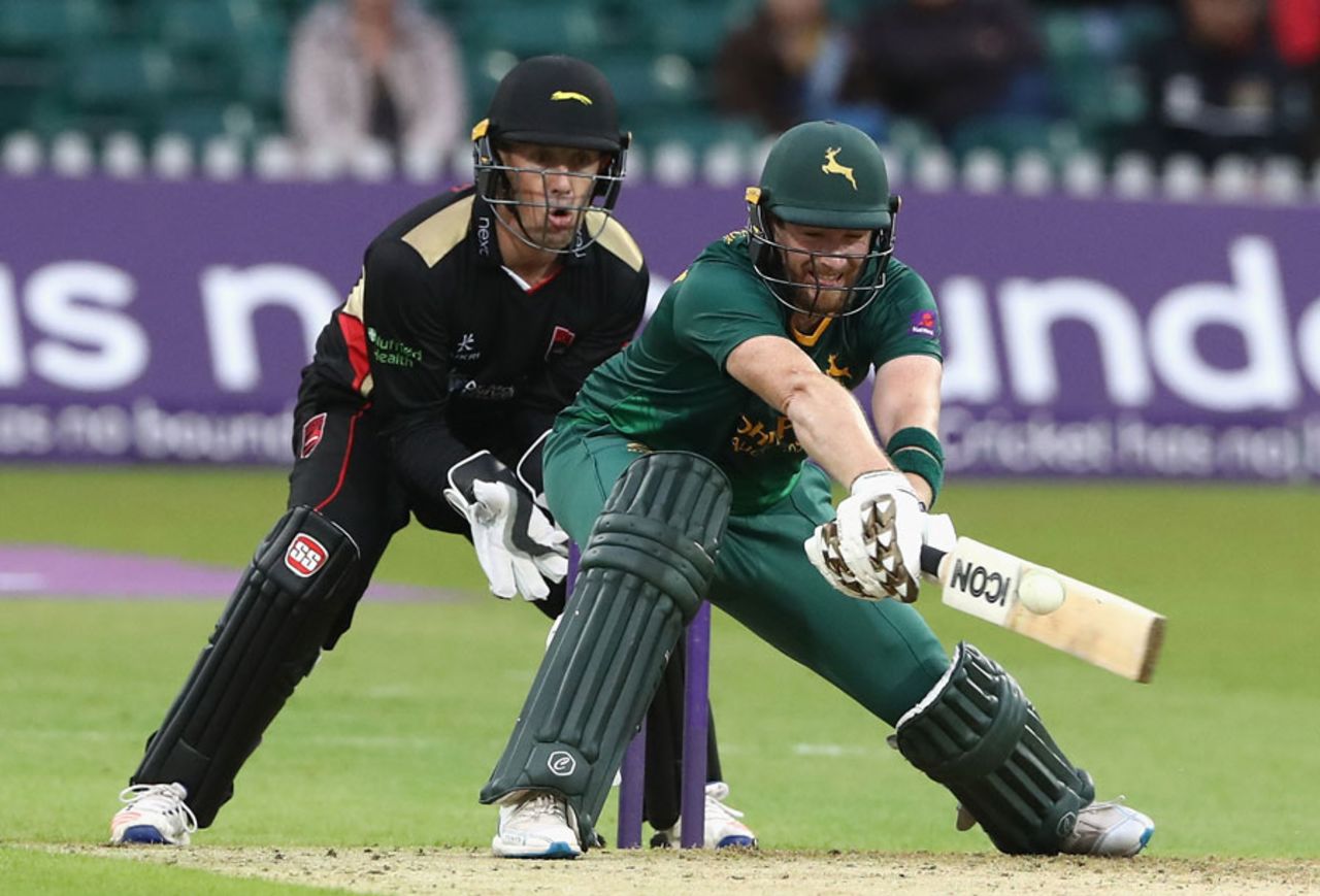Riki Wessels hit five sixes in his 63, Leicestershire v Nottinghamshire, NatWest T20 Blast, North Group, Grace Road, August 2, 2017