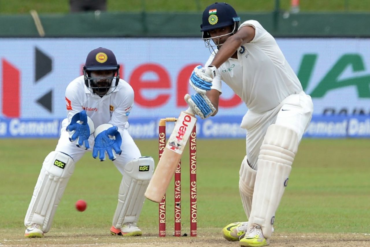 R Ashwin contributed again with the bat, Sri Lanka v India, 2nd Test, SSC, 2nd day, Colombo, August 4, 2017