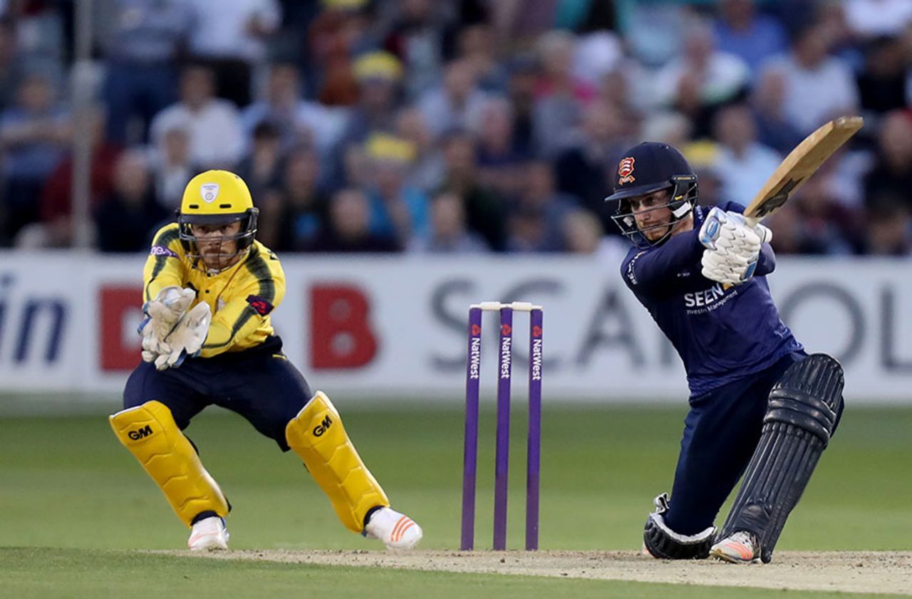 Adam Wheater drives, Essex v Hampshire, NatWest Blast, South Group, Chelmsford, July 21, 2017