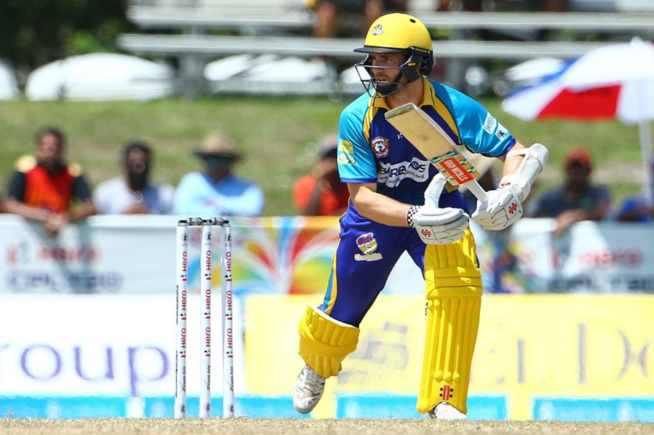 Kane Williamson made a scratchy 13 on CPL debut, Barbados Tridents v Jamaica Tallawahs, CPL, Lauderhill, August 5, 2017