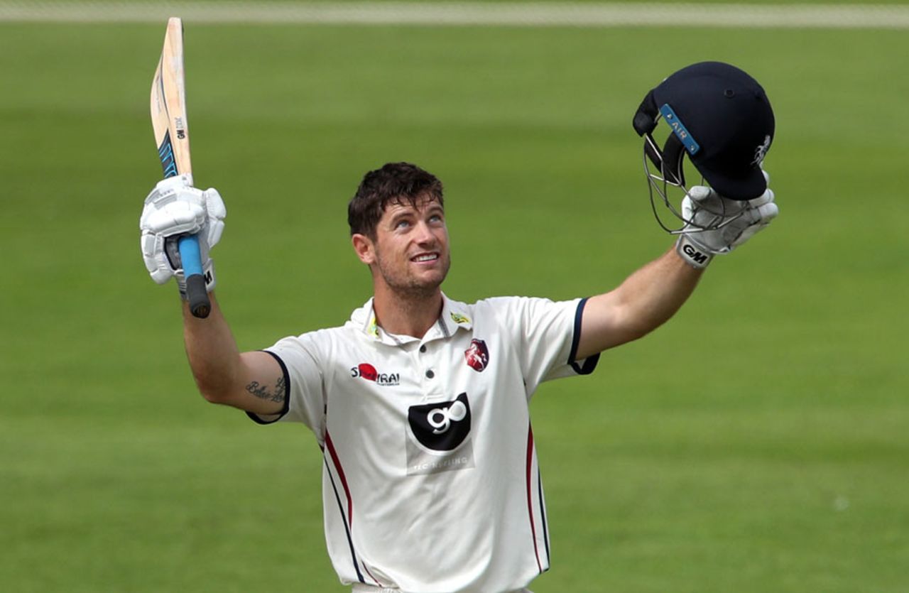 Sean Dickson made his fourth first-class hundred, Kent v West Indians, Tour match, Canterbury, 2nd day, August 7, 2017