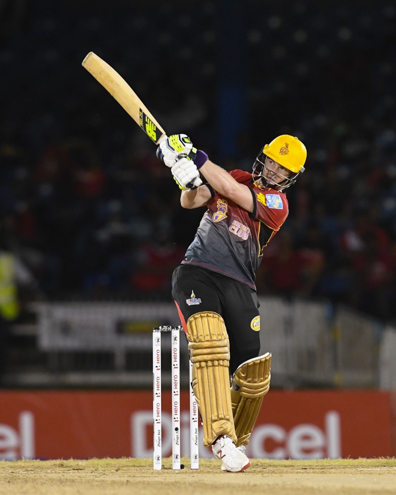 Colin Munro equalled the record for the season's fastest fifty, Trinbago Knight Riders v Guyana Amazon Warriors, CPL 2017, Port of Spain, August 11, 2017