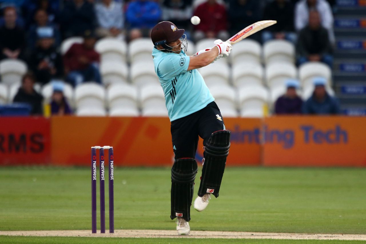 Aaron Finch was in bludgeoning form against Sussex , Surrey v Sussex, NatWest Blast, South Group, Kia Oval, August 13, 2017