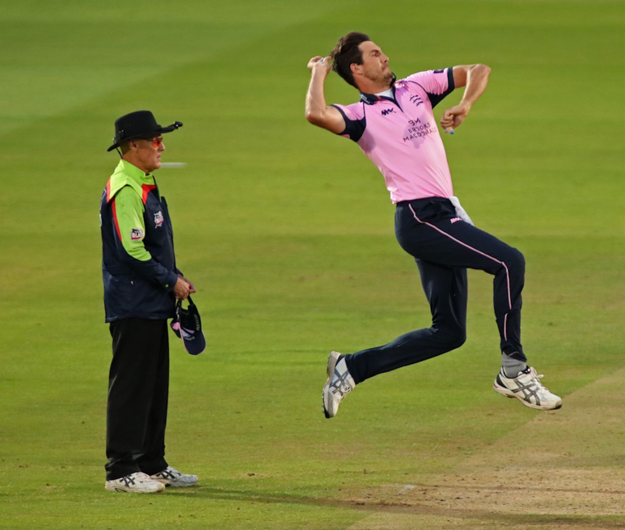 Steve Finn in action for Middlesex, Middlesex v Essex, NatWest Blast South Group, Lord's, July 28, 2016