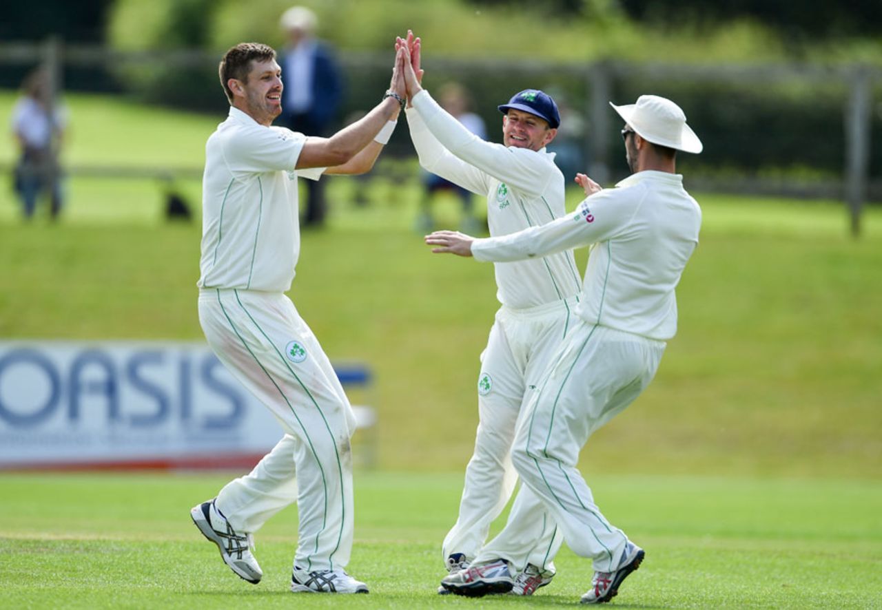 Boyd Rankin picked up a five-wicket haul, Ireland v Netherlands, Intercontinental Cup, Dublin, 3rd day, August 17, 2017 