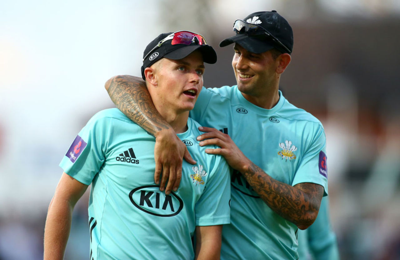 Sam Curran claimed a four-wicket haul, Surrey v Gloucestershire, NatWest T20 Blast, South Group, The Oval, August 17, 2017