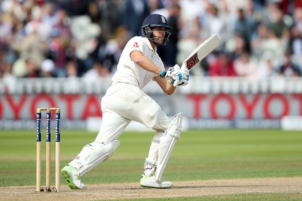Dawid Malan resumed looking for his first significant score in Tests, England v West Indies, 1st Investec Test, Edgbaston, 2nd day, August 18, 2017