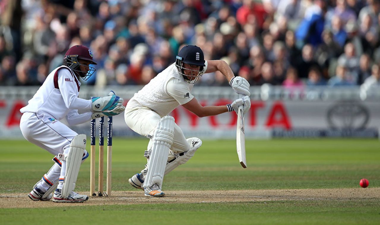 Jonny Bairstow guides the ball behind square, England v West Indies, 1st Investec Test, Edgbaston, 2nd day, August 18, 2017