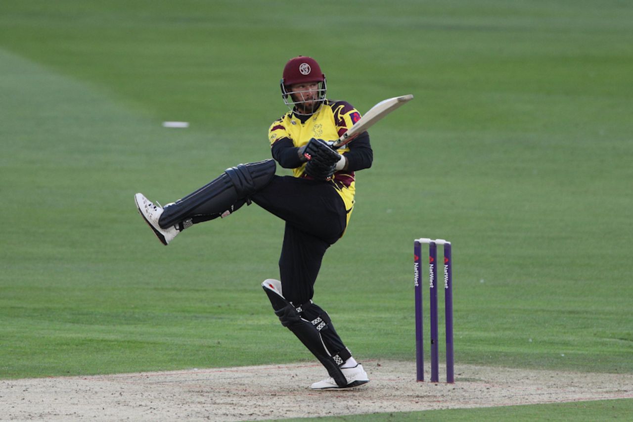 Peter Trego on the attack for Somerset, Kent v Somerset, NatWest Blast, South Group, Taunton, July 27, 2017