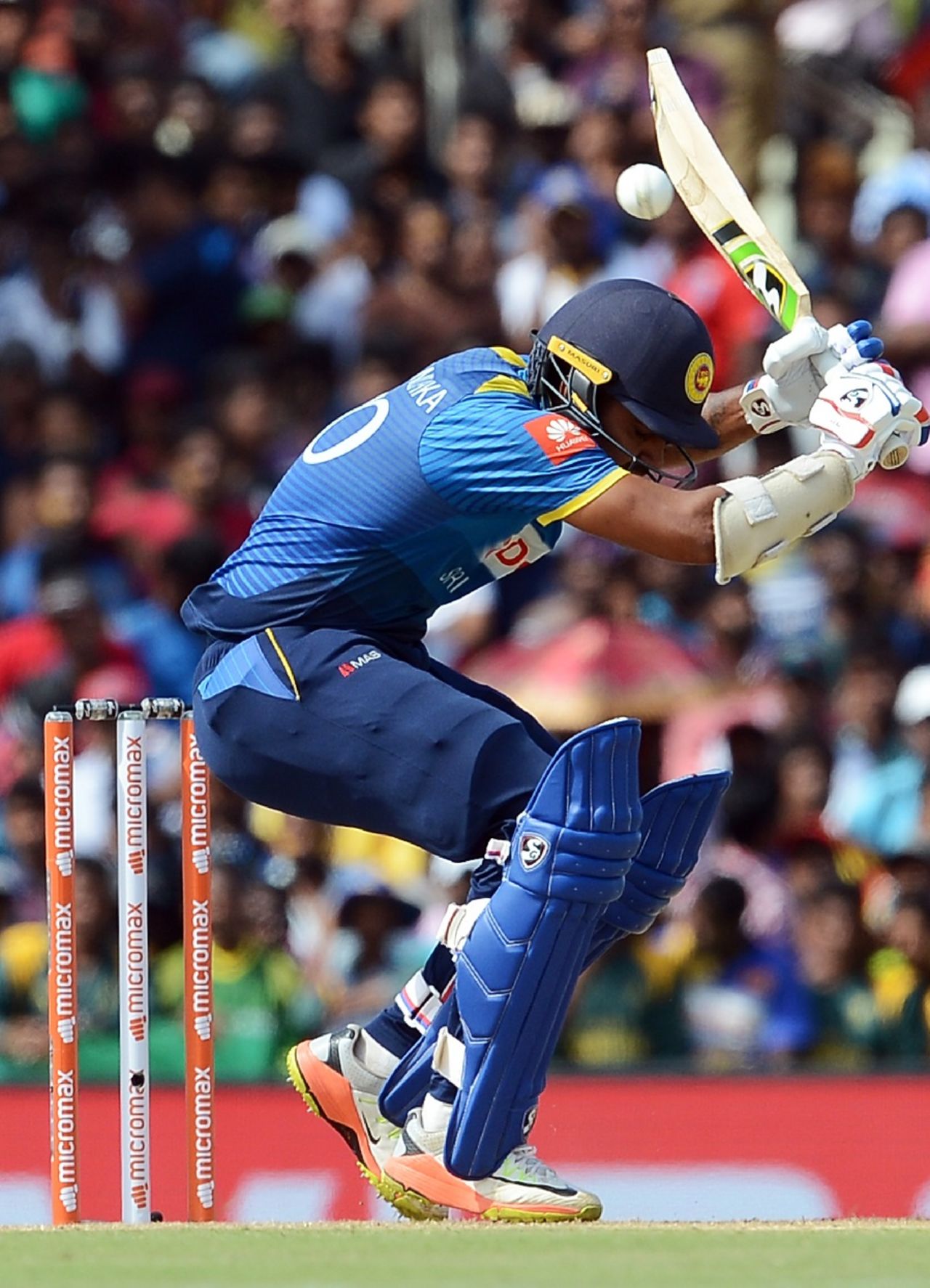 Danushka Gunathilaka was troubled by the short ball, Sri Lanka v India, 1st ODI, Dambulla, August 20, 2017