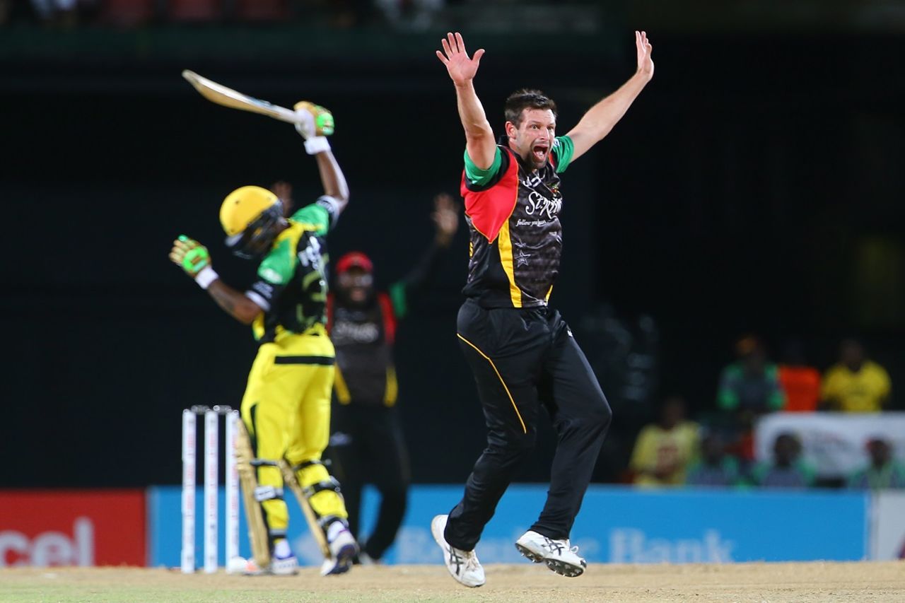 Ben Hilfenhaus made his debut for the Patriots, St Kitts & Nevis Patriots v Jamaica Tallawahs, CPL 2017, Basseterre, August 21, 2017