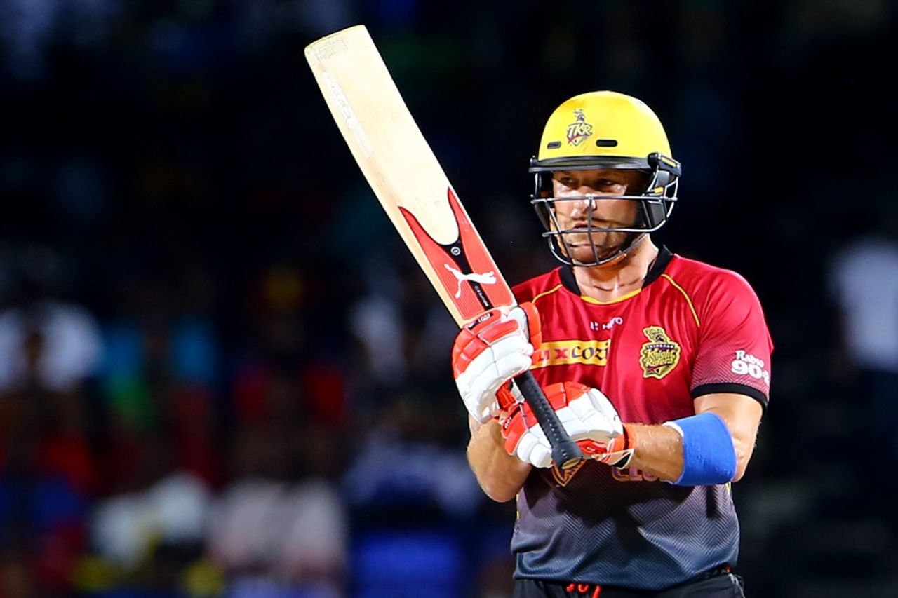 Brendon McCullum smashed an unbeaten 40 in just 14 deliveries, St Kitts and Nevis Patriots v Trinbago Knight Riders, CPL 2017, Basseterre, August 23, 2017