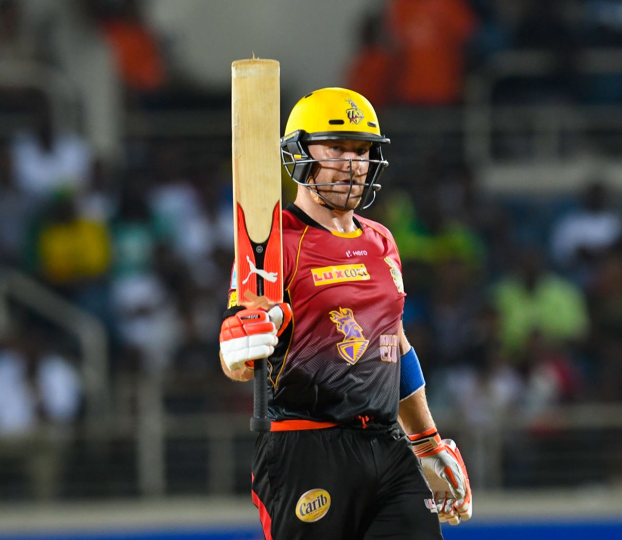Brendon McCullum hammered six sixes and five fours in his 91, Jamaica Tallawahs v Trinbago Knight Riders, CPL 2017, Kingston, August 26, 2017