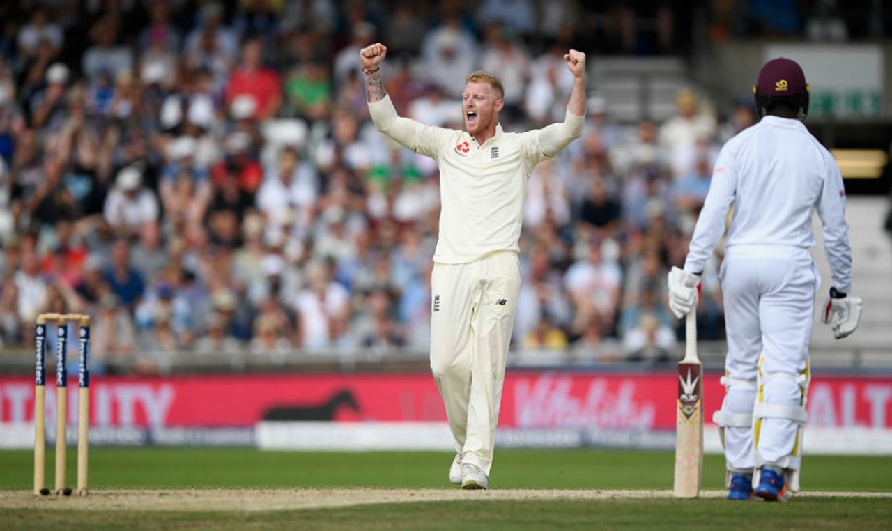 Ben Stokes ended West Indies' innings with the wicket of Shannon Gabriel, England v West Indies, 2nd Investec Test, Headingley, 3rd day, August 27, 2017