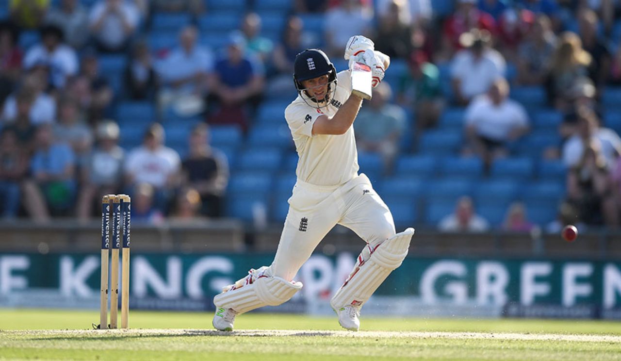 Joe Root had a stricky start, and was given a life, but battled through, England v West Indies, 2nd Investec Test, Headingley, 3rd day, August 27, 2017