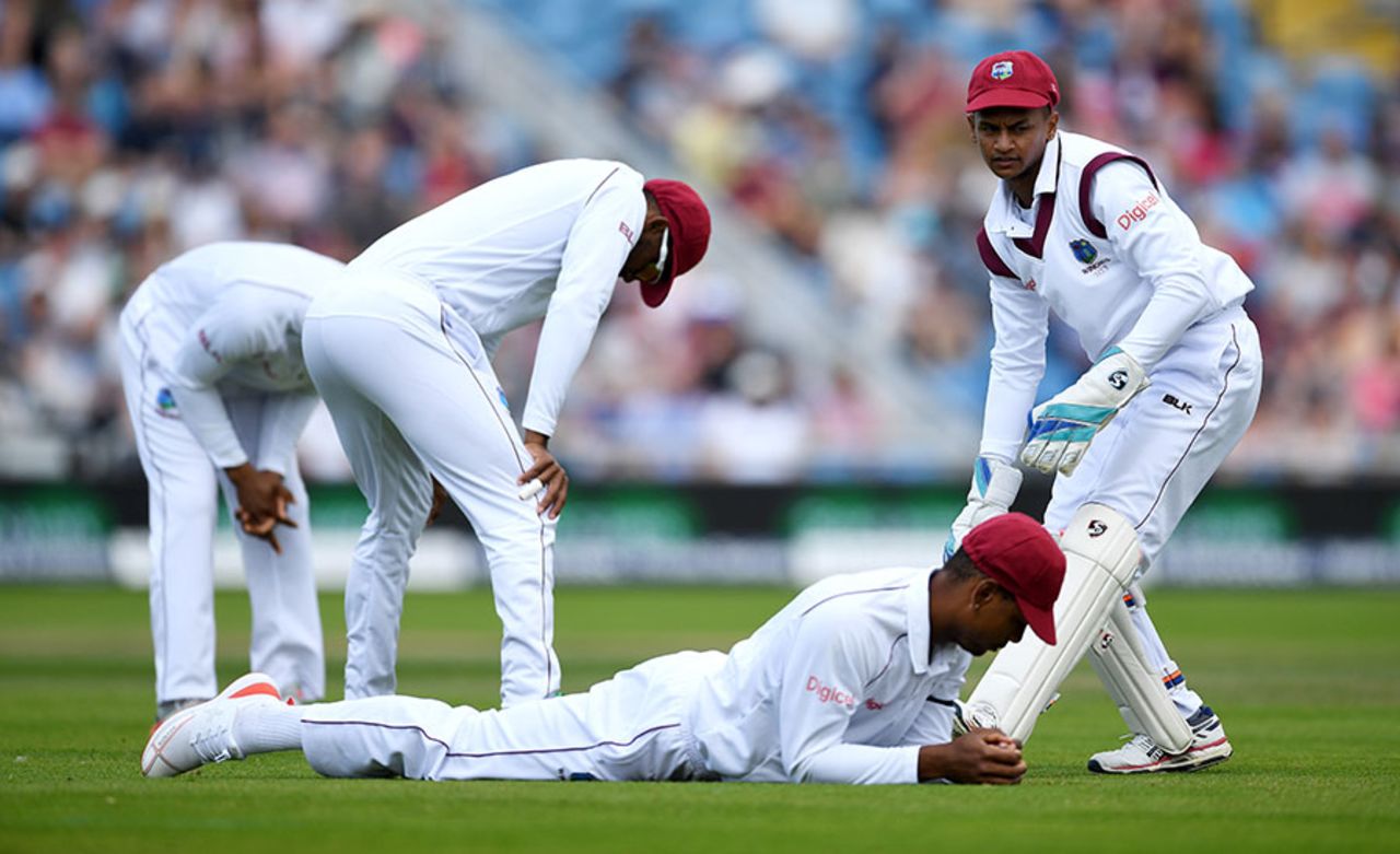 West Indies dropped another catch when Dawid Malan was shelled at first slip, England v West Indies, 2nd Investec Test, Headingley, 4th day, August 28, 2017