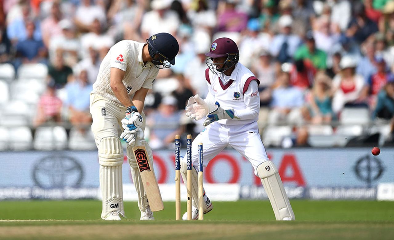 Dawid Malan was bowled by Roston Chase, England v West Indies, 2nd Investec Test, Headingley, 4th day, August 28, 2017