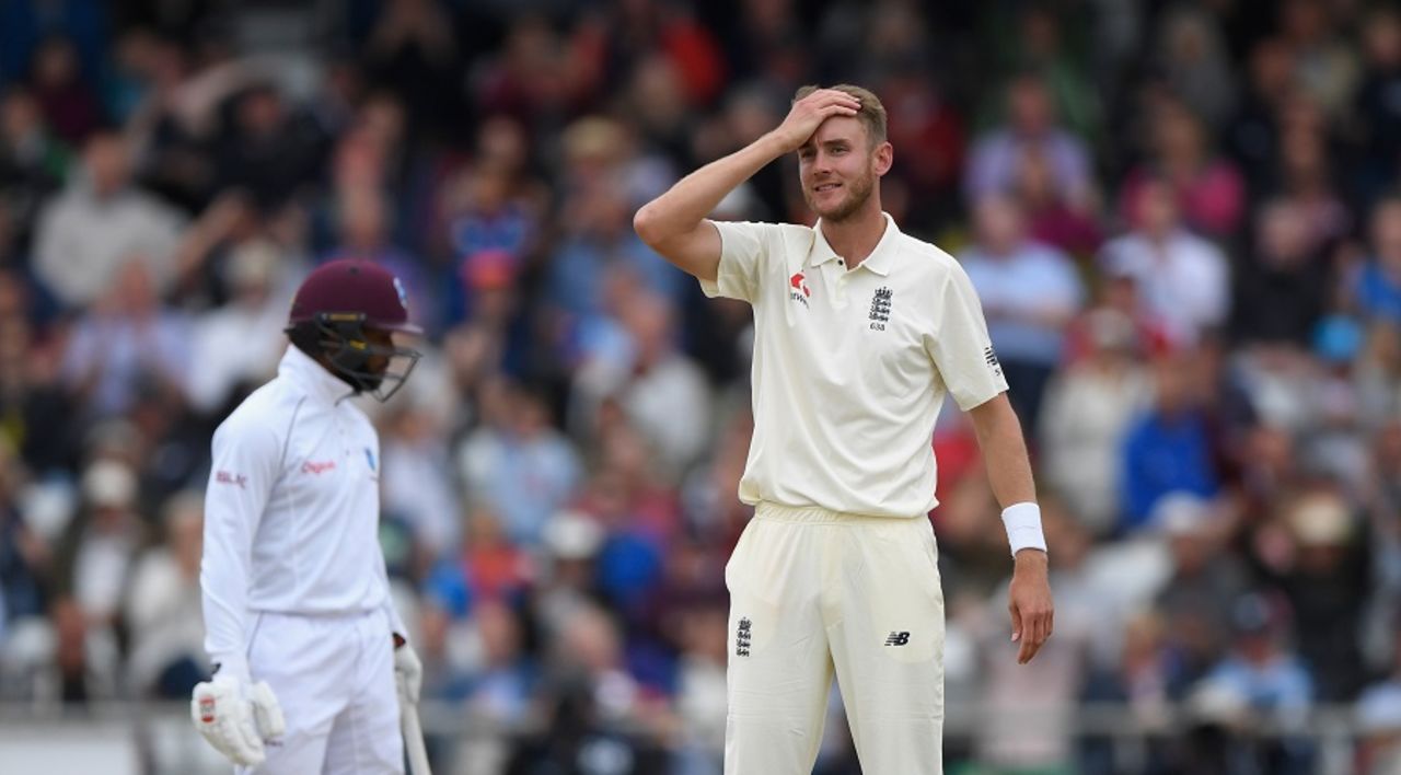 Stuart Broad rues a missed chance, England v West Indies, 2nd Investec Test, Headingley, 5th day, August 29, 2017