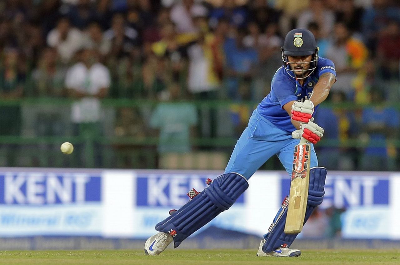 Manish Pandey marked his return to the side with a fifty, Sri Lanka v India, 4th ODI, Colombo, August 31, 2017