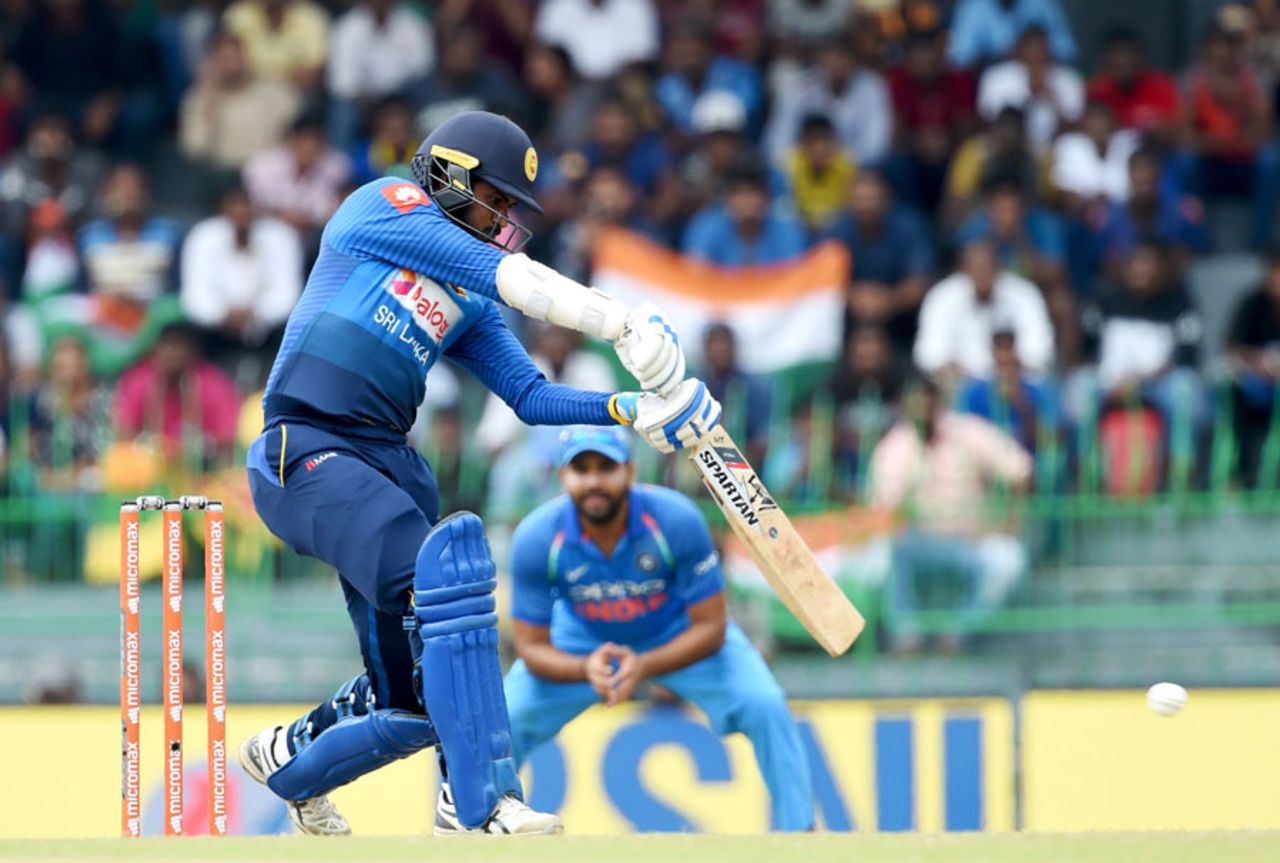 Upul Tharanga hammers one on the up, Sri Lanka v India, 5th ODI, Colombo, September 3, 2017