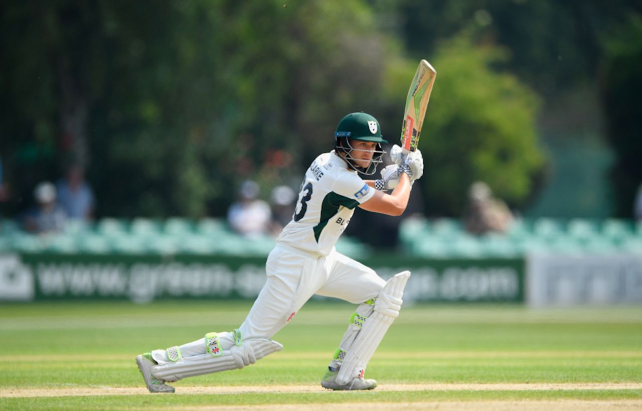 Joe Clarke leans into a drive, Worcestershire v Kent, Specsavers Championship Division Two, Worcester, June 20, 2017