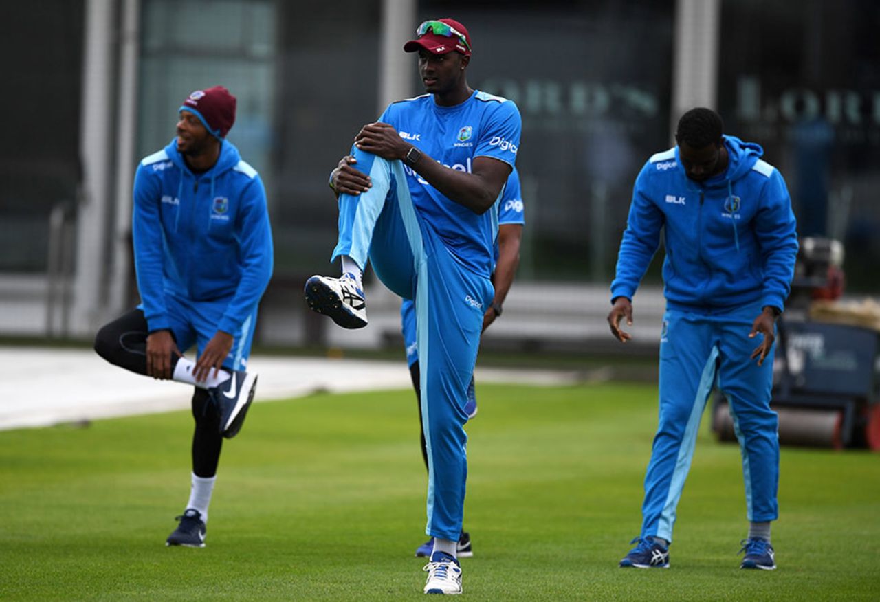 West Indies limber up for training, Lord's, September 5, 2017