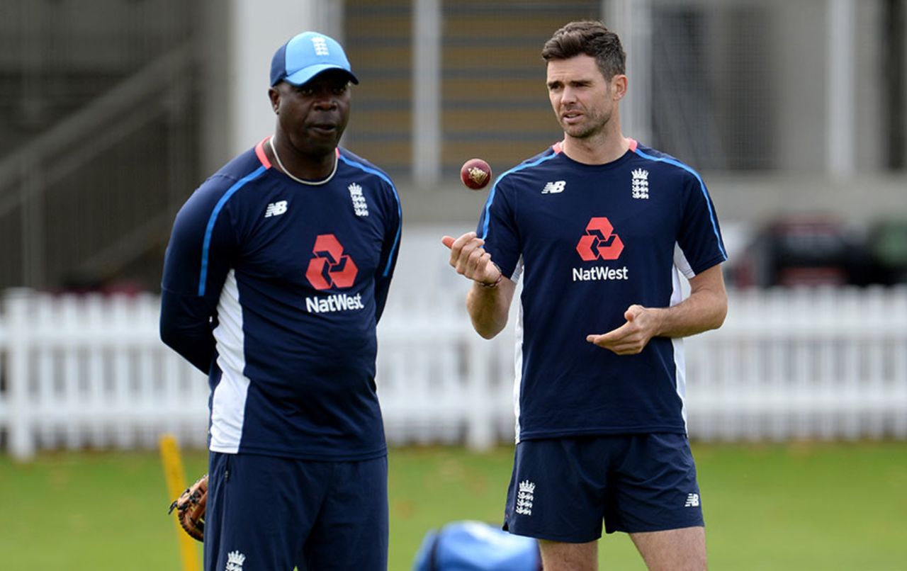 Ottis Gibson, ahead of his final Test as bowling coach, alongside James Anderson, Lord's, September 5, 2017