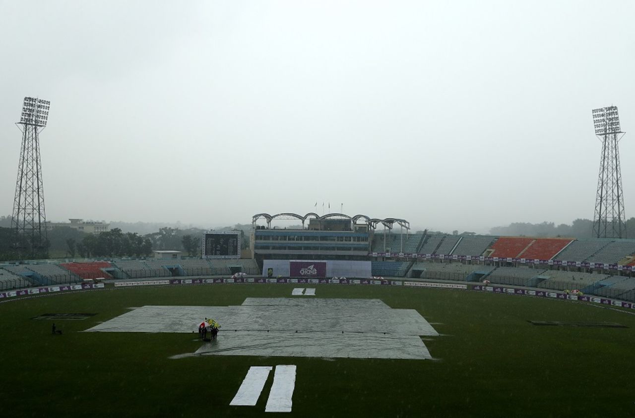 Rain delayed the start of the third day, Bangladesh v Australia, 2nd Test, Chittagong, 3rd day, September 6, 2017