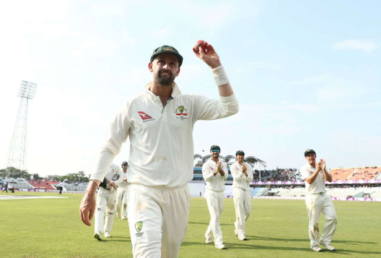 Nathan Lyon finished with a 13-for, his best in Tests, Bangladesh v Australia, 2nd Test, Chittagong, 4th day, September 7, 2017