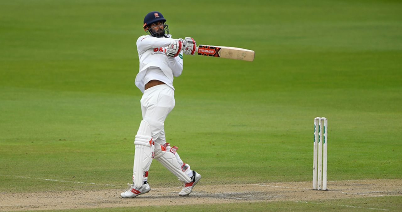 Varun Chopra swings away a pull, Lancashire v Essex, Specsavers Championship Division One, Old Trafford, September 7, 2017