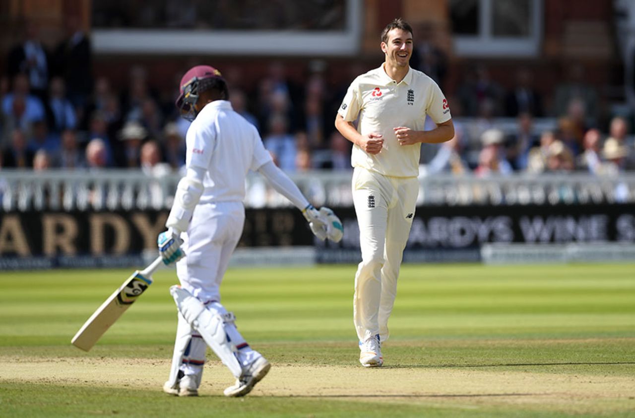 Toby Roland-Jones ended Shane Dowrich's lean series, England v West Indies, 3rd Investec Test, Lord's, 3rd day, September 9, 2017 
